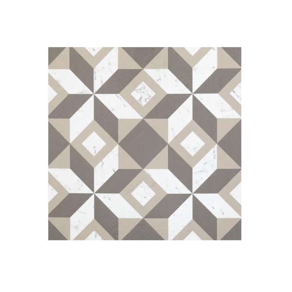Eyecatcher Retro 12 x 12 in. Self Adhesive Vinyl Floor Tile - Prism Marble - 20 Tiles & 20 sq. ft. EY2512009